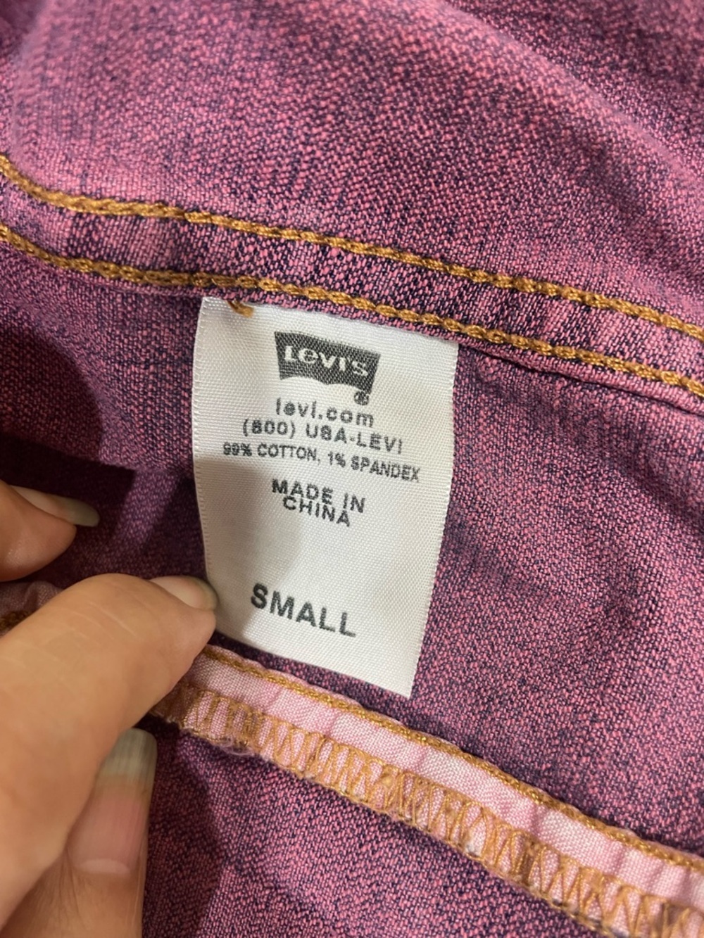Vintage Look LEVI'S Purple Jean Jacket - Y2K Aesthetic - Feb 2010 - Size S - Picture 11 of 16